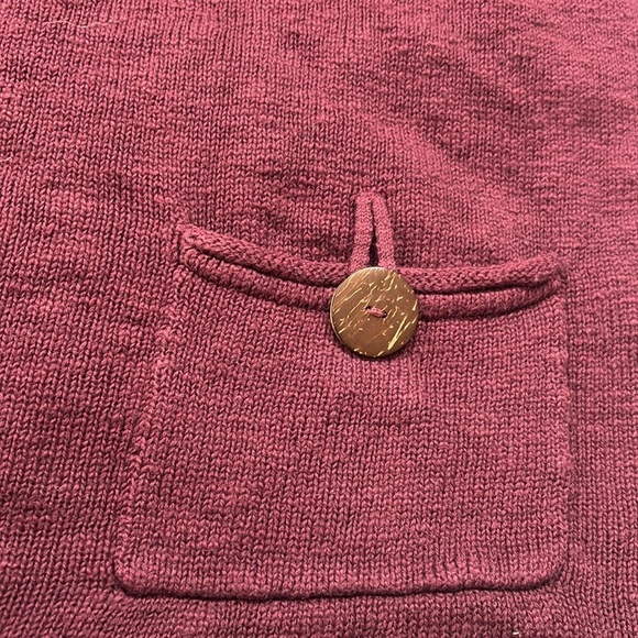 Lulu-B Maroon Knit Quarter Sleeve Sweater sz S/M - Picture 7 of 10